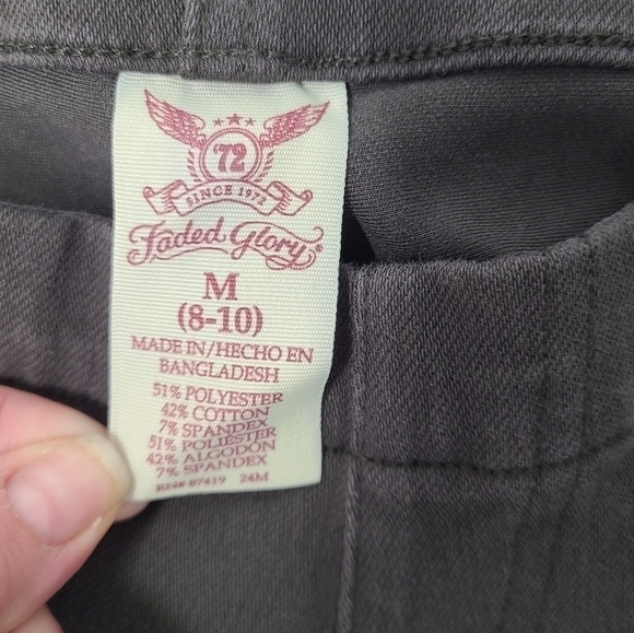 FADED Glory Distressed Charcoal Grey Jeggings - Women's Size 8/10 - Picture 4 of 5